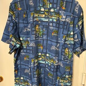Tommy Bahama Blue Tropical Print Men's Shirt